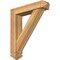 Ekena Millwork Traditional Arts and Crafts Rough Sawn Bracket w/ Offset Brace, Western Red Cedar, 6"W x 26"D x 30"H BKT0604X26X30TRA03RWR - alternate 1